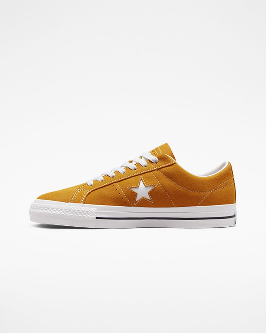 Zapatillas Skate Converse One Star Pro Hombre Doradas Naranjas Blancas Negras | PE 420W8L